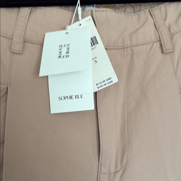 NWT Sophie Rue Women's Pink Wide-Leg Chino Pants - Picture 5 of 9